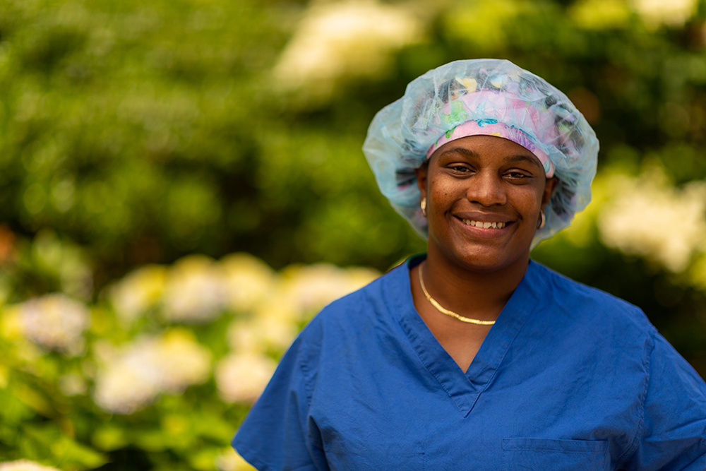 smiling staff member at Martha's Vineyard Hospital
